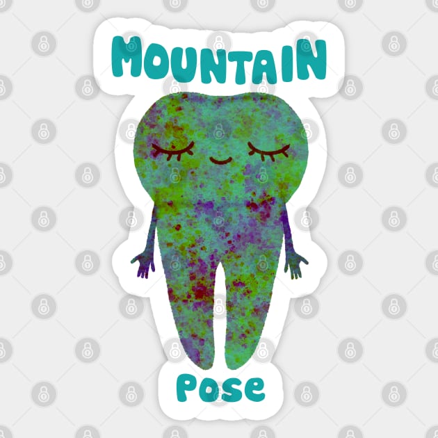 Molar Yogi (Mountain Pose) Sticker by Happimola